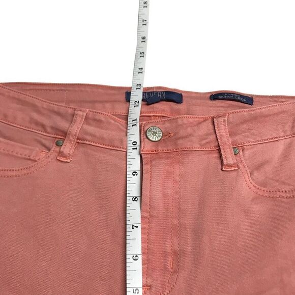 Revery Pink Distressed Hi Rise Skinny Crop Jeans N0376 - Picture 5 of 7